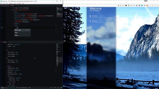 Web Design + Code | Speed Art | Login Screen Part2 - Code смотреть онлайн