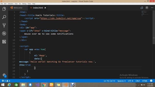 VueJs directives | v-if check Conditions смотреть онлайн