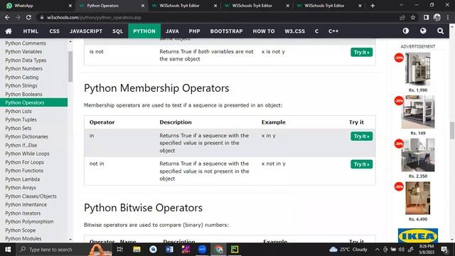 Python operators смотреть онлайн