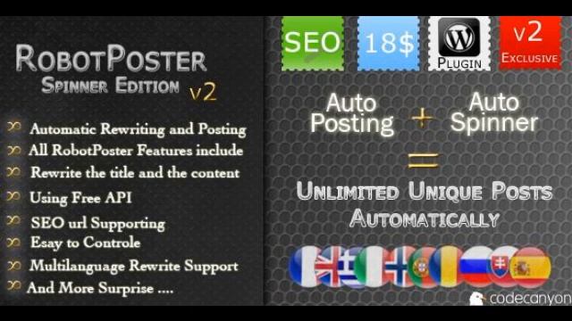 Preview RobotPoster Spinner Edition (Multilanguage) Plugin смотреть онлайн