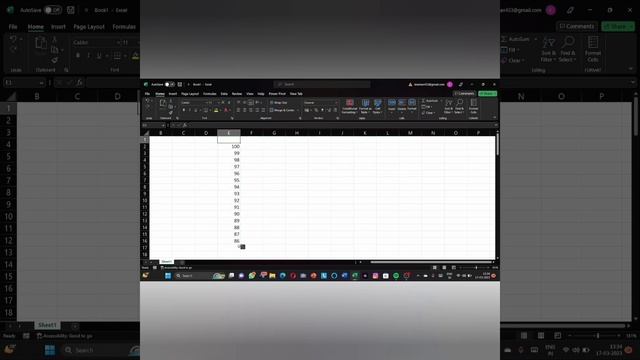 Excel Trick//Interview Question. How to write 100 to 1 in one step? смотреть онлайн