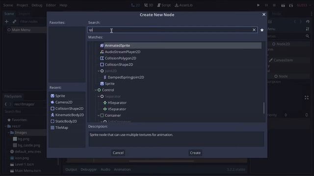 4. Adding images using the sprite node in Godot 3.2 - Digital Student Online School смотреть онлайн