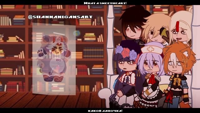 Genshin  React To Itto // Geo // Gacha Club // RUS🇷🇺ENG🇺🇸 //Re - Uploading