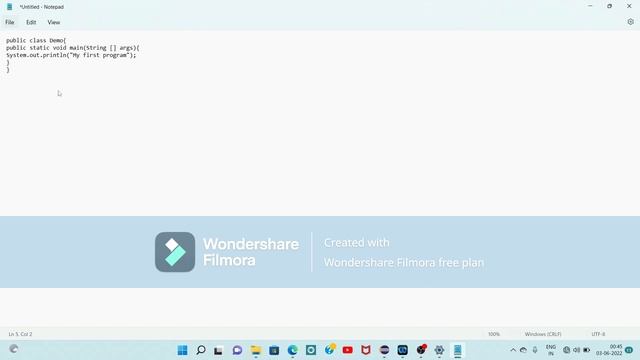 Java program using notepad and cmd play at 1.5 sorry for slow video смотреть онлайн