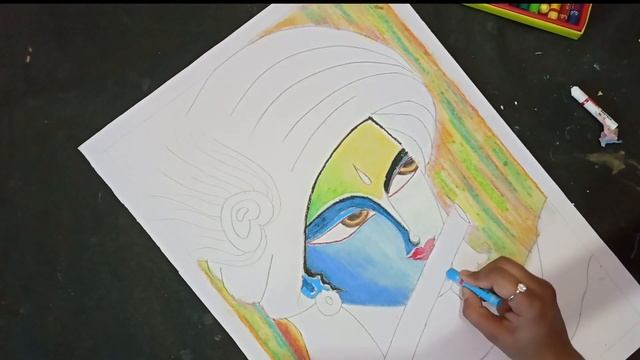 Beautiful Krishna oil pastle painting || Pallavi Drawing Academy || смотреть онлайн