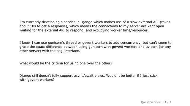 Django : Gunicorn gevent workers vs Uvicorn ASGI смотреть онлайн