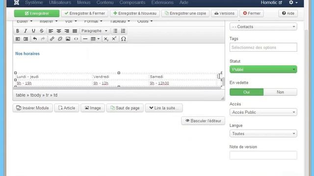 JOOMLA - Insérer un tableau смотреть онлайн
