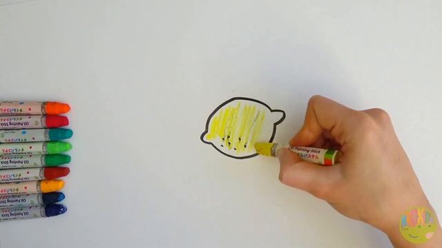 Учимся рисовать фрукты и ягоды || Запоминаем их названия || Сюрприз в конце видео || Kro-Kids ☆ смотреть онлайн