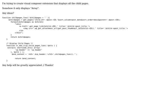 Wordpress: My function echos only "array" смотреть онлайн
