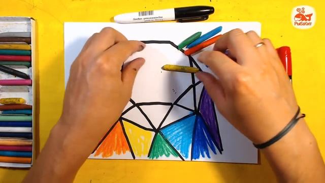 Как нарисовать КРИСТАЛЛ или АЛМАЗ / Урок рисования для детей смотреть онлайн