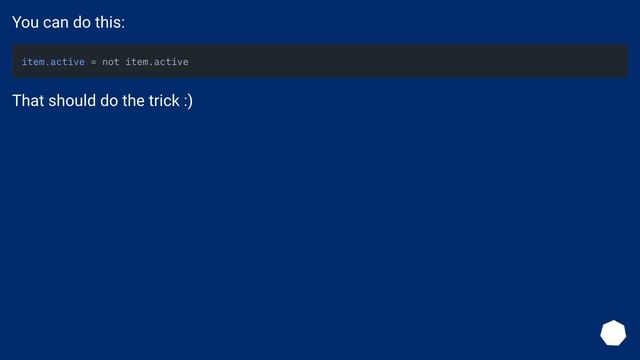 Is there a way to negate a boolean returned to variable? смотреть онлайн