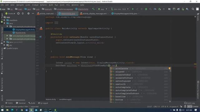 Send Simple Message App To Another Activity Android Studio | Using Intent | putExtra() | #3 смотреть онлайн