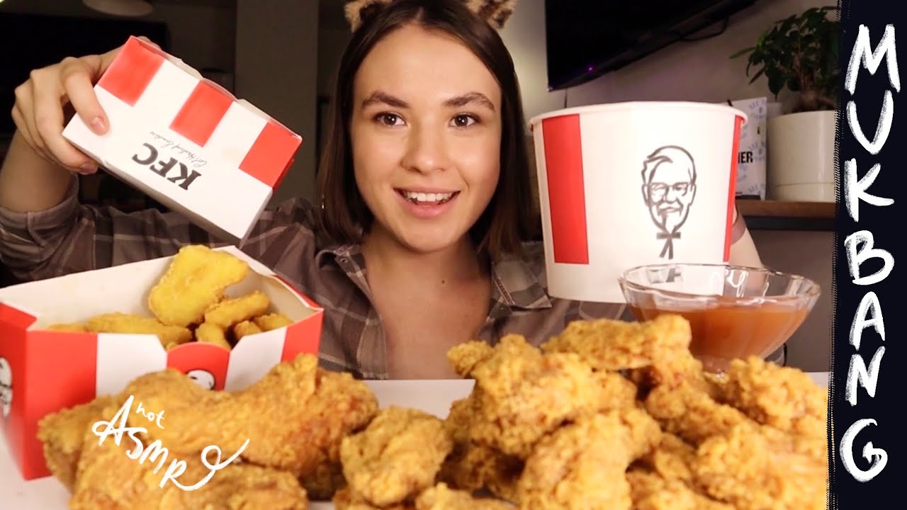 МУКБАНГ • KFC _ КРЫЛЬЯ КФС НАГГЕТСЫ и НОЖКИ • АСМР ASMR (chicken eating) MUKBANG смотреть онлайн