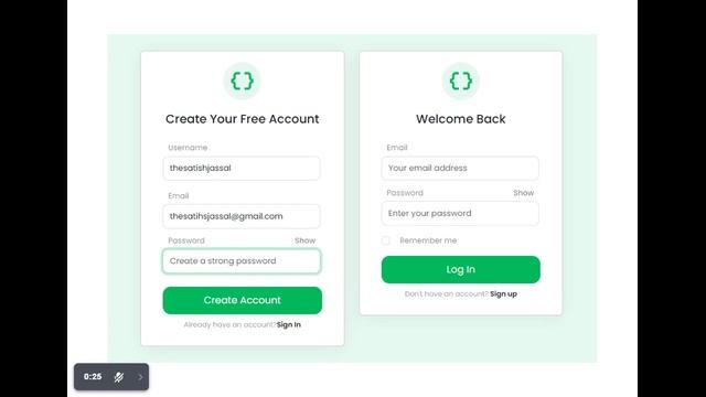 Sign Up and SignIn Form With ReactJs смотреть онлайн