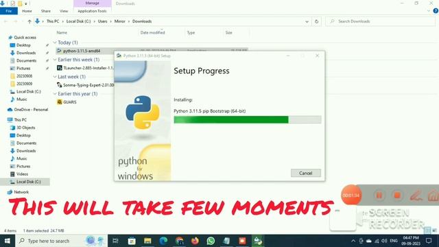 Guide to install Python in window 10, 64bit based pc смотреть онлайн