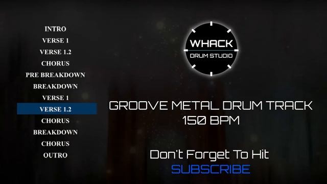 Groovy Metal Drum Track | 150 BPM смотреть онлайн