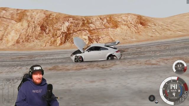 AUDI TT 8S VS. LONG DESERT ROAD! - BEAMNG.DRIVE MODS смотреть онлайн