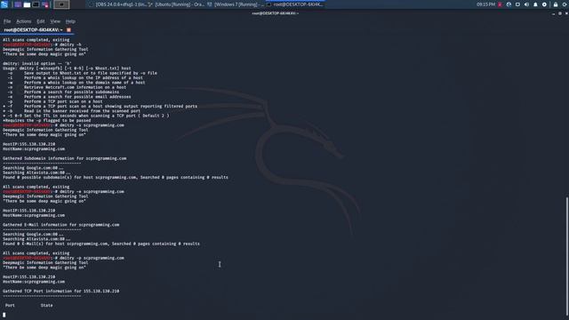 Dmitry _ An Introduction to Ethical Hacking with Kali Linux смотреть онлайн