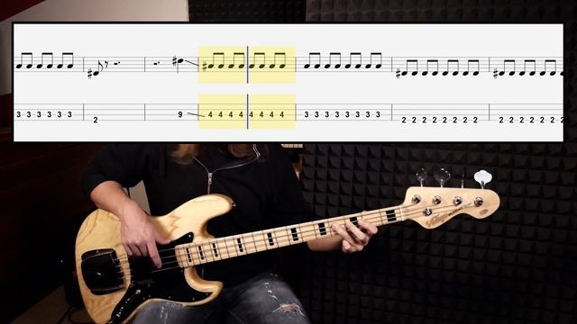 The Killers - Mr. Brightside (bass cover with tabs in video) смотреть онлайн
