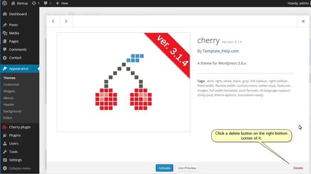 WordPress. How To Delete WordPress Theme смотреть онлайн