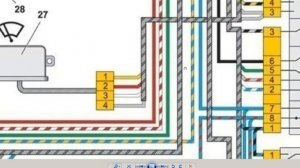 СХЕМА ВАЗ 2105 - 07 ПРЕД №2 СТЕКЛООЧИСТИТЕЛИ И ОМЫВАТЕЛЬ ФАР