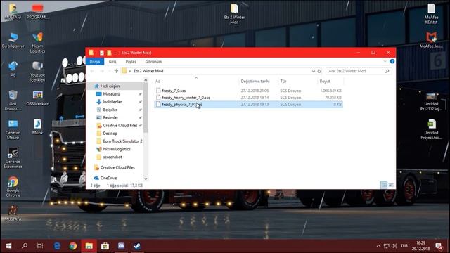 Euro Truck Simulator 2 / MP-SP / Winter Mod Yükleme смотреть онлайн