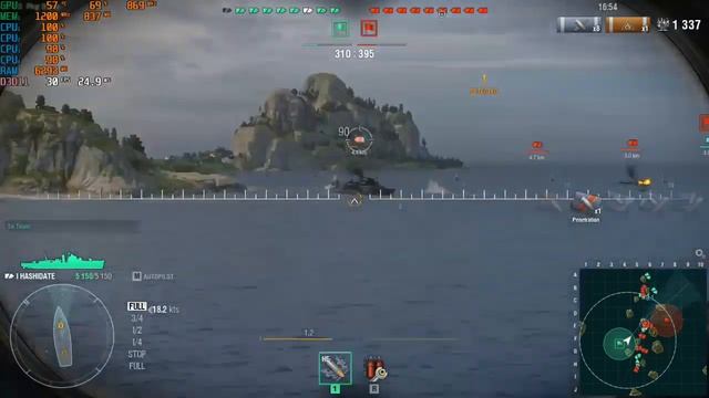 WORLD OF WARSHIPS AMD A8-9600 APU GAMEPLAY смотреть онлайн