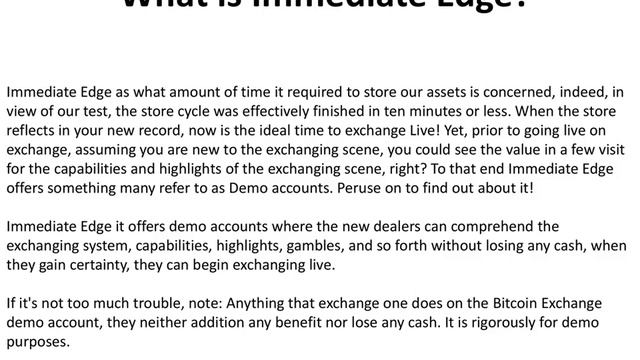 How to begin at Immediate Edge смотреть онлайн