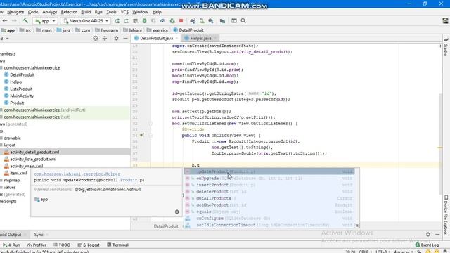 Code d'Activity pour modifier et supprimer une ligne dans la table d'une base SQLite Android смотреть онлайн