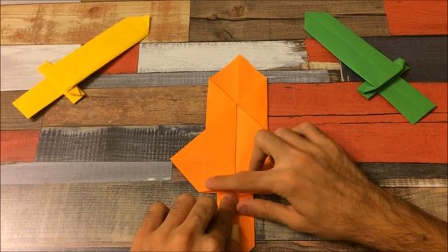 ORİGAMİ # 7 Kılıç Nasıl Yapılır ? (How to Make a Cool Origami Paper Sword)... смотреть онлайн