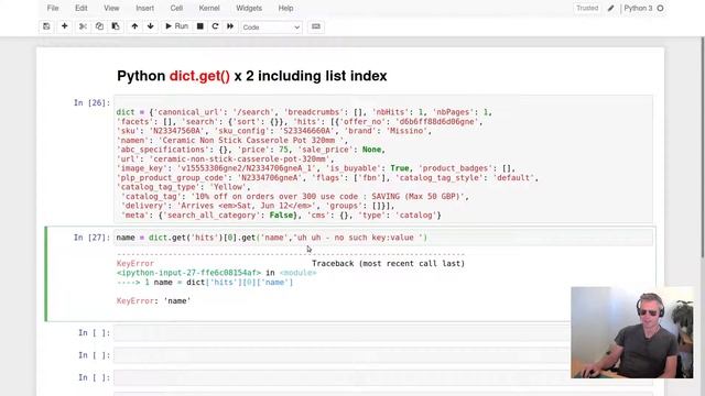 How to parse an API response | Python Dict .get method vs ['key'] смотреть онлайн