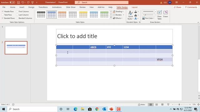 How to Add Table to a Slide in Power Point - Office 365 смотреть онлайн