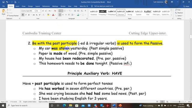 Auxiliary verbs | កិរិយាស័ព្ទពិសេស Be-Do-Have смотреть онлайн
