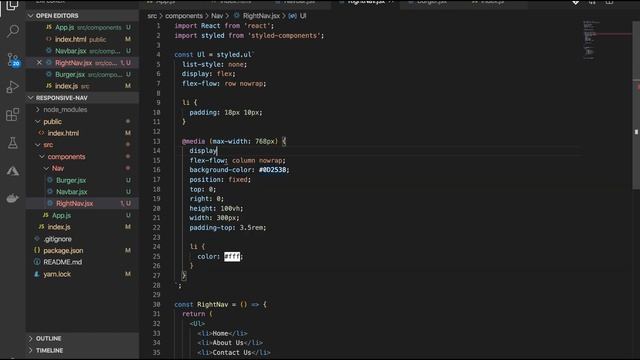 Responsive Hamburger menu React and styled-components смотреть онлайн
