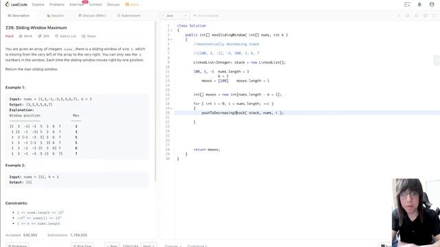 WALKTHROUGH - LeetCode 239. Sliding Window Maximum смотреть онлайн