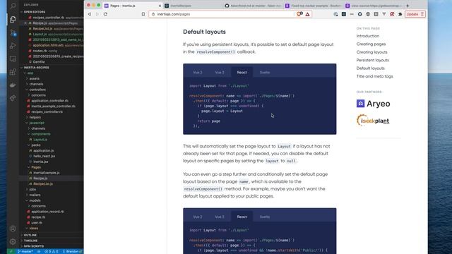InertiaJS on Rails #4: Layout смотреть онлайн