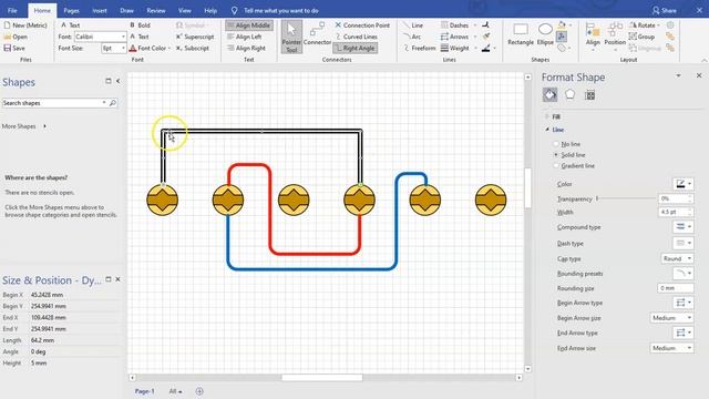 Video 6 Line rounding, weighting, and formatting in Visio смотреть онлайн