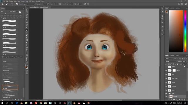 Disney Pixar princes Merida Brave| Time laps|Speed art painting|2d Sketch art Tutorials|Juicy funar смотреть онлайн