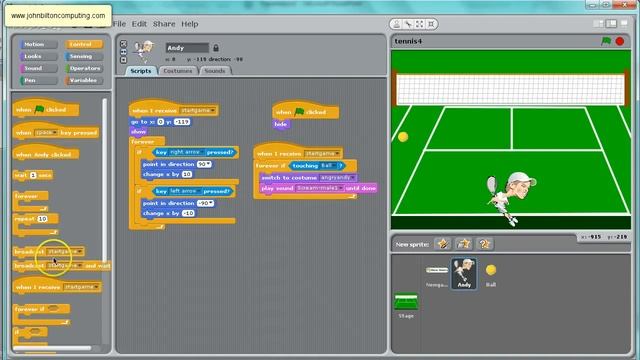 Scratch Tennis Game - Part 3
