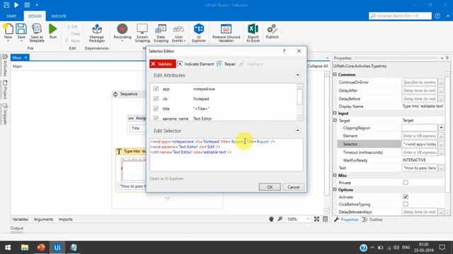 Pass Variable in Selector| Variable in Selector | UiPath Selector | UiPath RPA смотреть онлайн