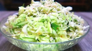 Новый салат из капусты! Для тех, кто сидит на диете! Оригинален и свеж! Вкуснейший салат!