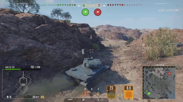World of tanks console AMX 50 120 6000 pure damage no commander Ace Tanker смотреть онлайн