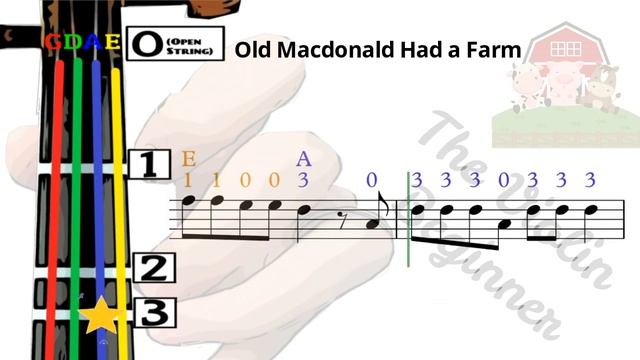 Old Macdonald Had a Farm | Violin Tutorial | Children Song | 小提琴 [Level 1] смотреть онлайн