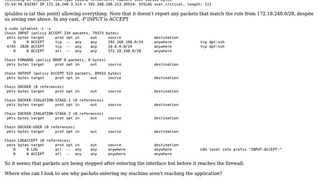 DevOps & SysAdmins: Some packets being stopped before reaching firewall смотреть онлайн
