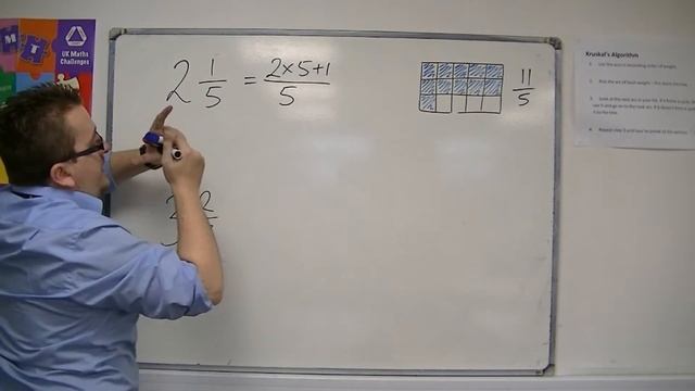 GCSE Maths from Scratch 3.04b Turning a Mixed Number into an Improper Fraction смотреть онлайн
