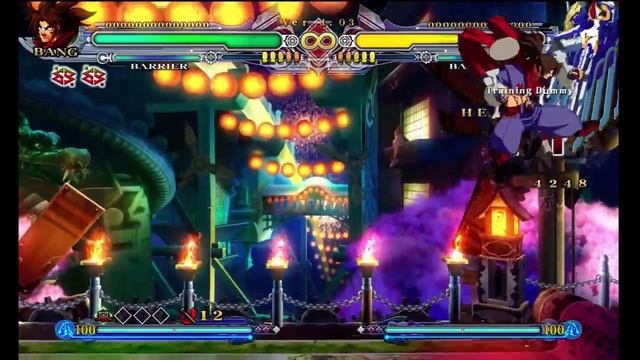 BlazBlue continuum shift 2 Bang Shishigami Combo Exhibition смотреть онлайн