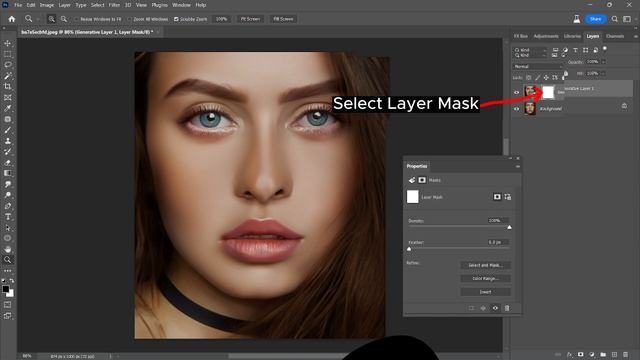 Skin retouching using 'AI' Photoshop beta tutorial смотреть онлайн