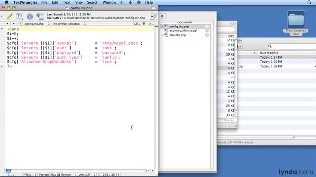 Database Development Tutorial - How to install phpMyAdmin on a Mac смотреть онлайн
