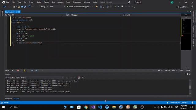 C++ program to convert seconds into hours, minutes and seconds смотреть онлайн