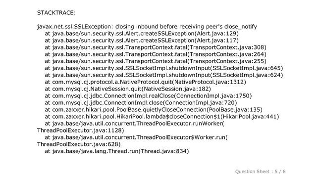 MySQL : Spring Boot: Jdbc javax.net.ssl.SSLException: closing inbound before receiving peer's close смотреть онлайн